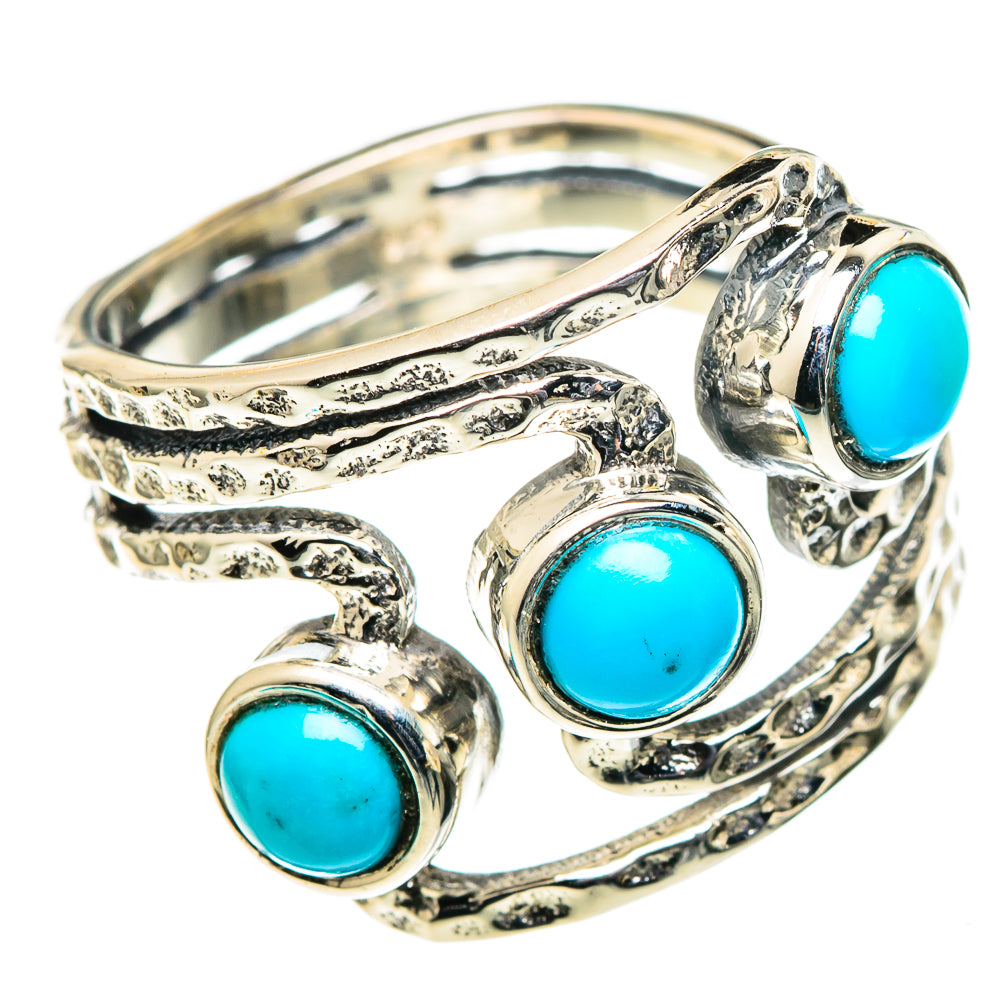 Sleeping Beauty Turquoise Rings handcrafted by Anasilvercos - RING98765