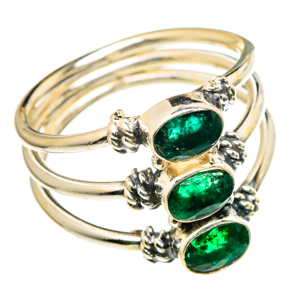 Zambian Emerald Rings handcrafted by Anasilvercos - RING98768