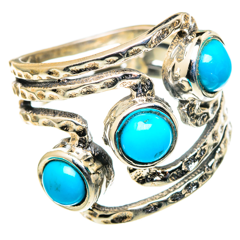 Sleeping Beauty Turquoise Rings handcrafted by Anasilvercos - RING98798