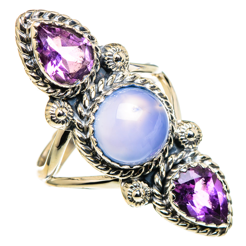 Chalcedony Rings handcrafted by Anasilvercos - RING98842