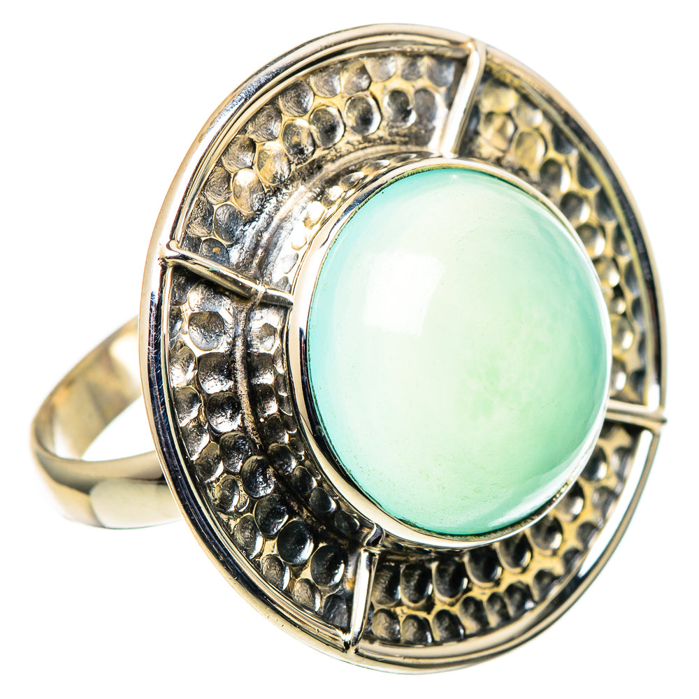 Aqua Chalcedony Rings handcrafted by Anasilvercos - RING98889