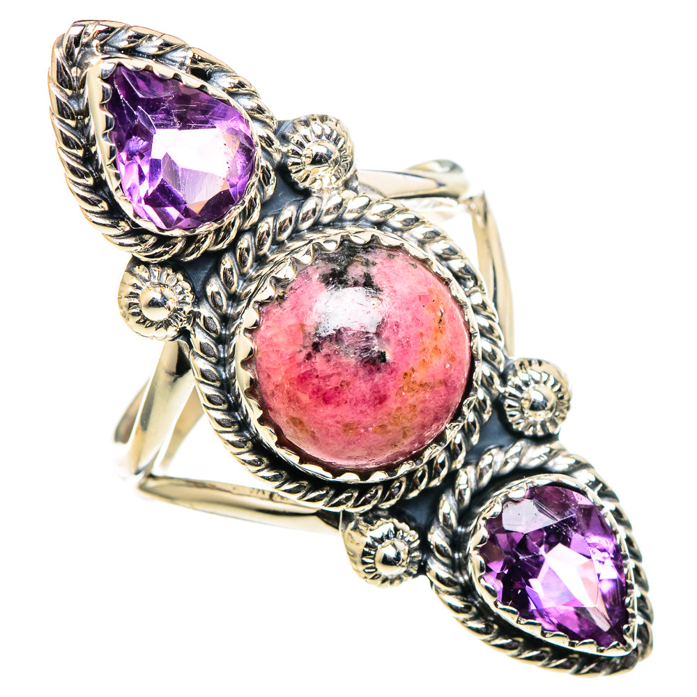 Rhodonite Rings handcrafted by Anasilvercos - RING98904