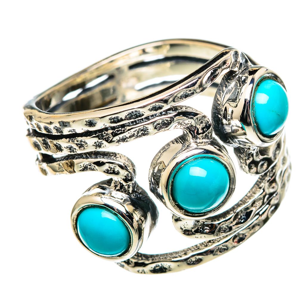 Sleeping Beauty Turquoise Rings handcrafted by Anasilvercos - RING98911