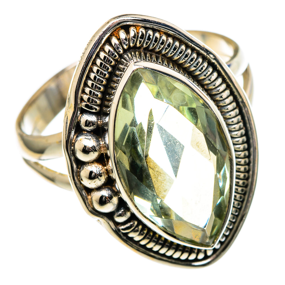 Green Amethyst Rings handcrafted by Anasilvercos - RING98915