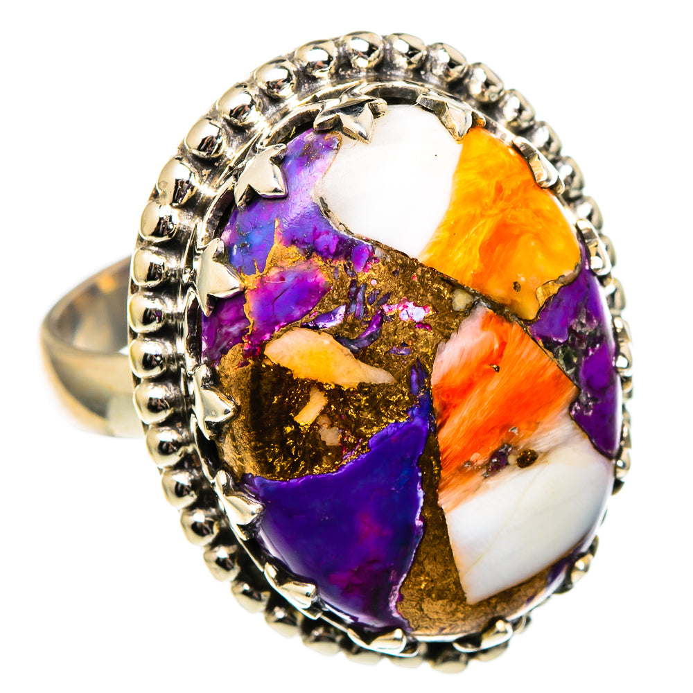 Spiny Oyster Turquoise Rings handcrafted by Anasilvercos - RING98943