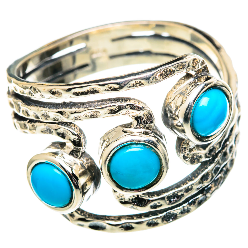 Sleeping Beauty Turquoise Rings handcrafted by Anasilvercos - RING98952