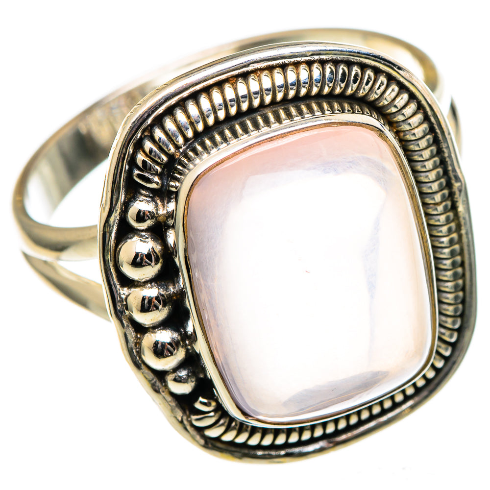 Rose Quartz Rings handcrafted by Anasilvercos - RING98965
