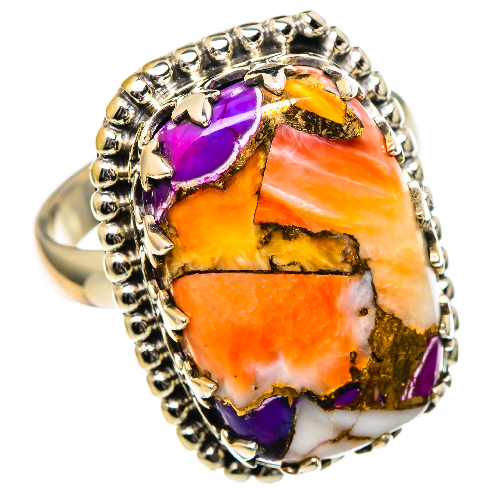 Spiny Oyster Turquoise Rings handcrafted by Anasilvercos - RING98983