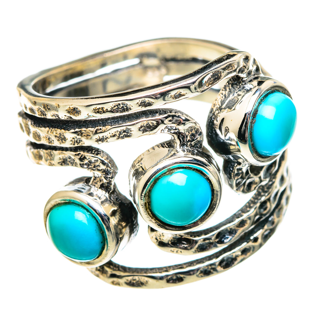 Sleeping Beauty Turquoise Rings handcrafted by Anasilvercos - RING98990