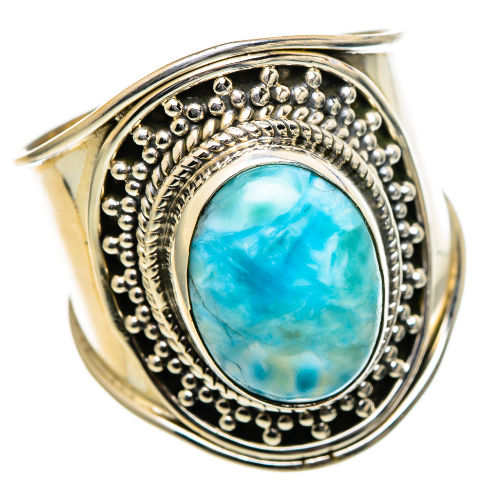 Larimar Rings handcrafted by Anasilvercos - RING98993