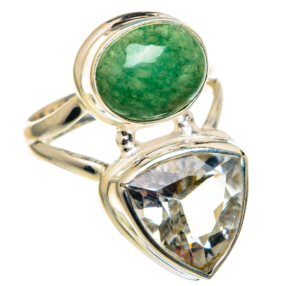 Green Aventurine Rings handcrafted by Anasilvercos - RING98995