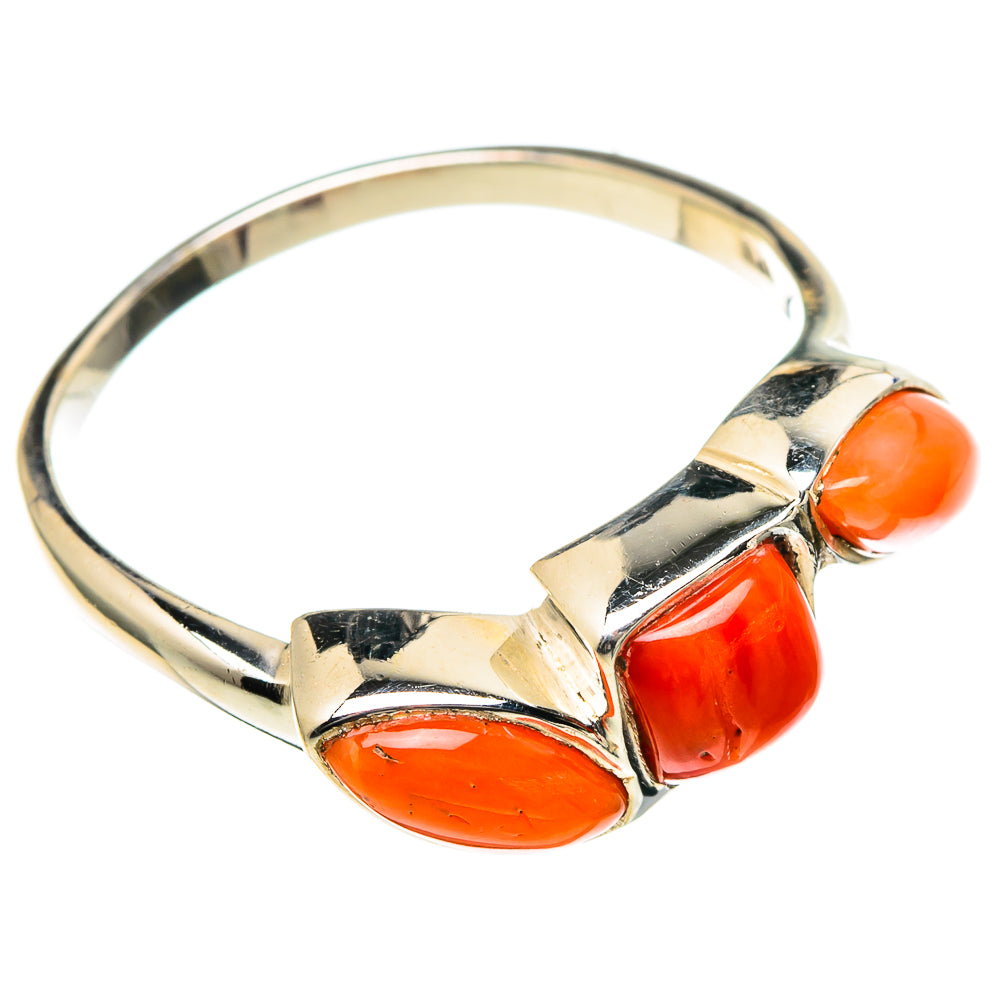 Red Coral Rings handcrafted by Anasilvercos - RING99005