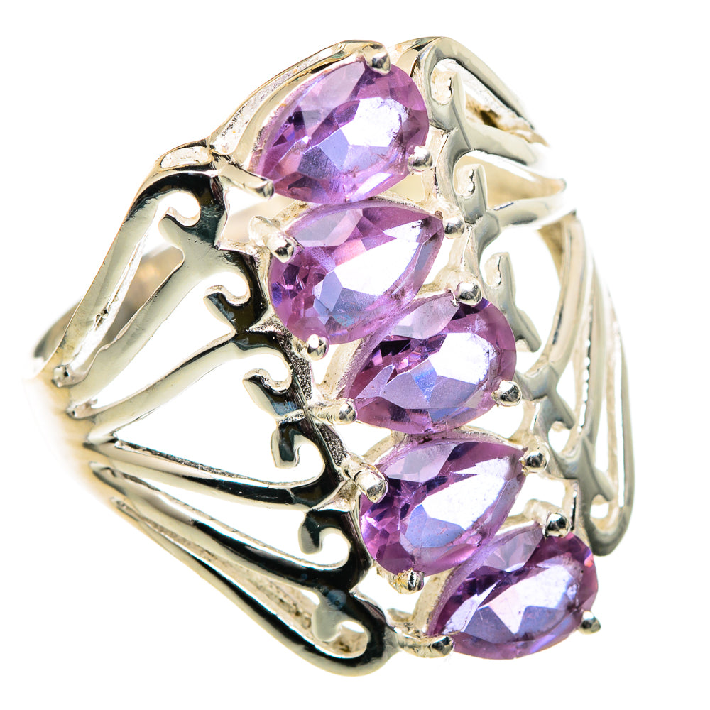 Color Change Alexandrite (lab.) Rings handcrafted by Anasilvercos - RING99007