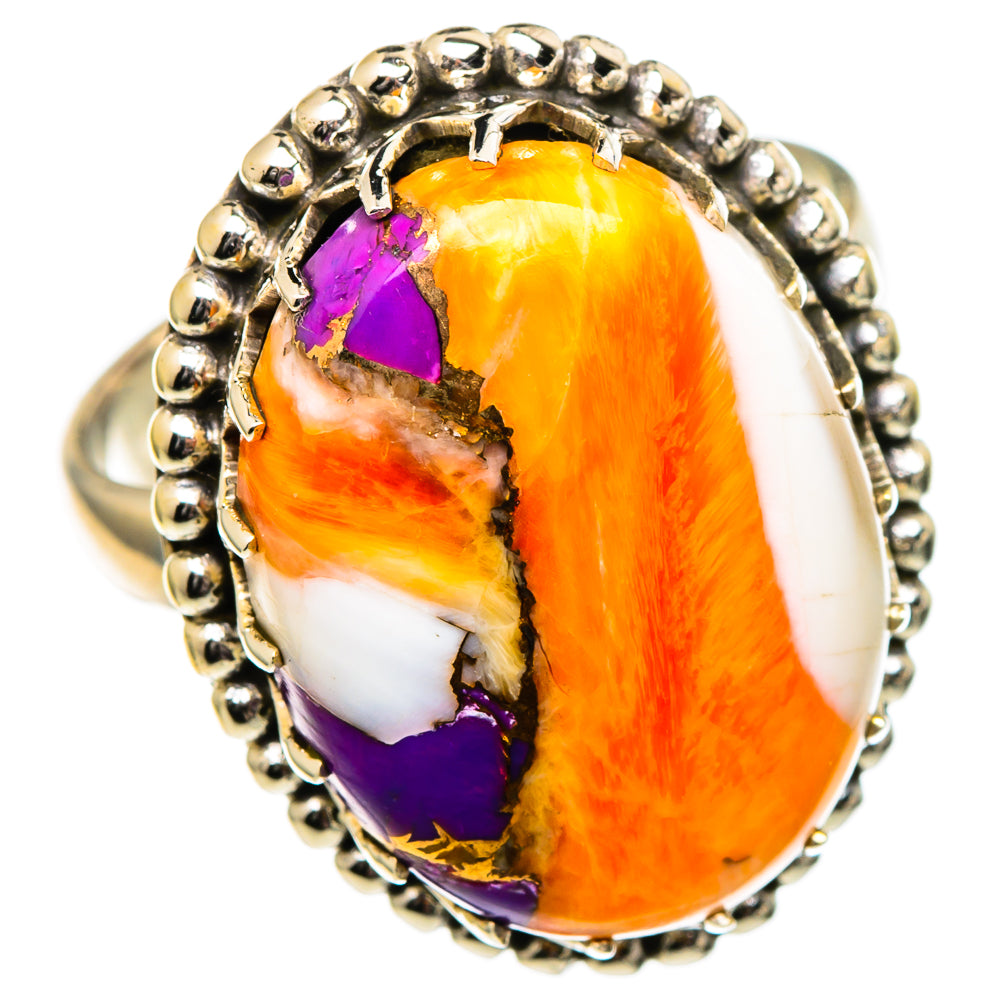 Spiny Oyster Turquoise Rings handcrafted by Anasilvercos - RING99020