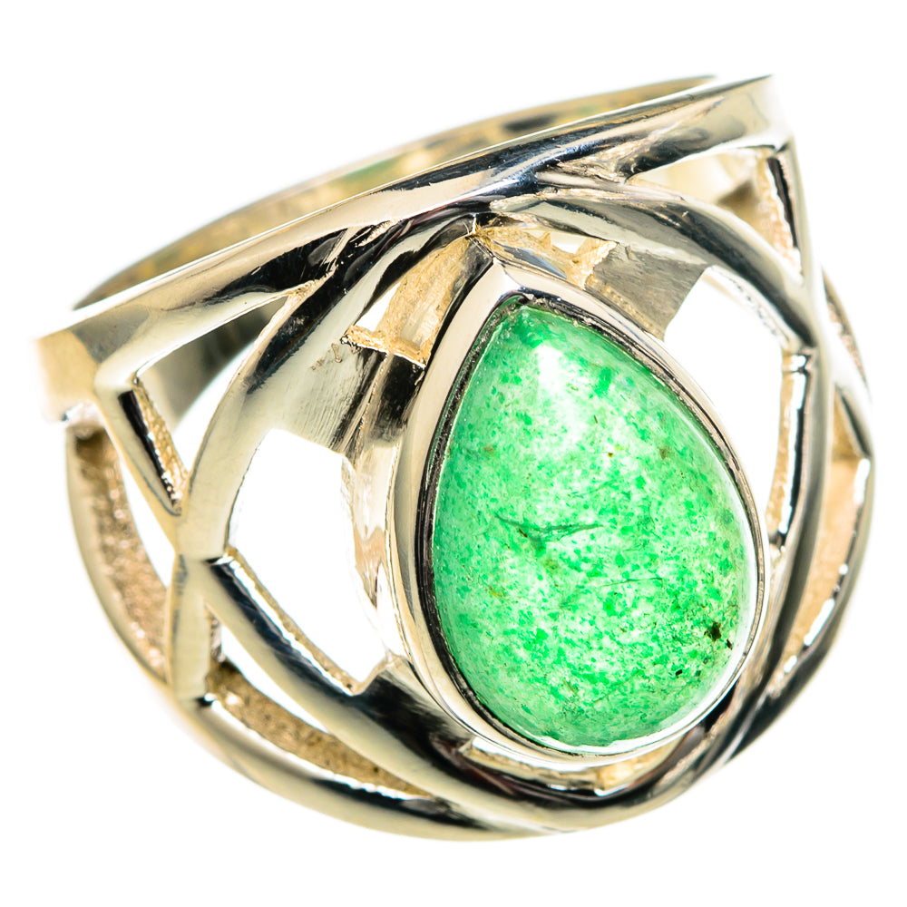 Green Aventurine Rings handcrafted by Anasilvercos - RING99032