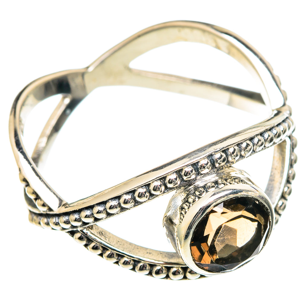 Smoky Quartz Rings handcrafted by Anasilvercos - RING99033