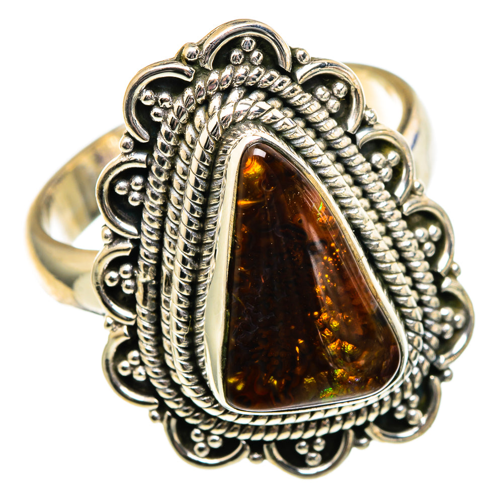 Mexican Fire Agate Rings handcrafted by Anasilvercos - RING99034