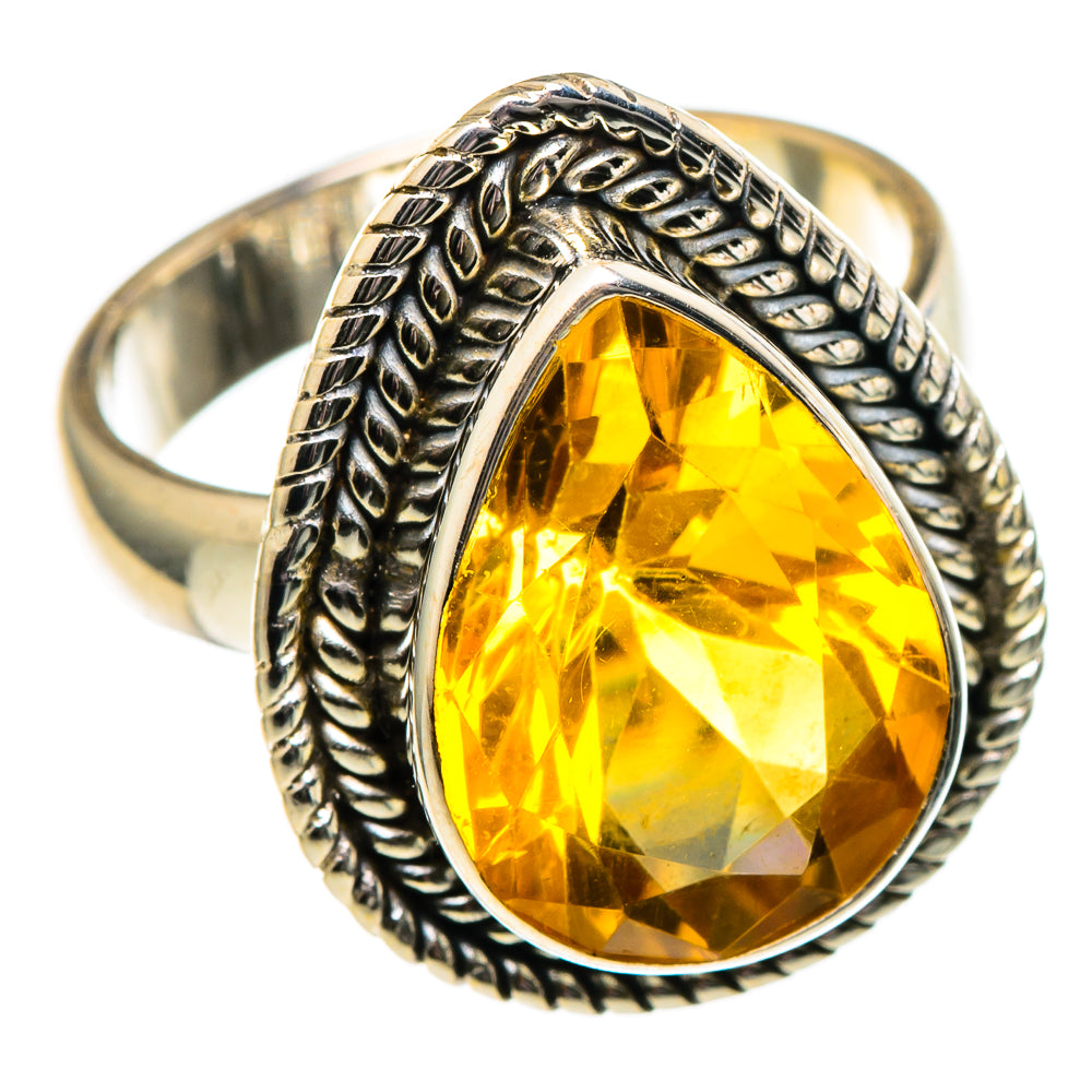 Citrine Rings handcrafted by Anasilvercos - RING99036