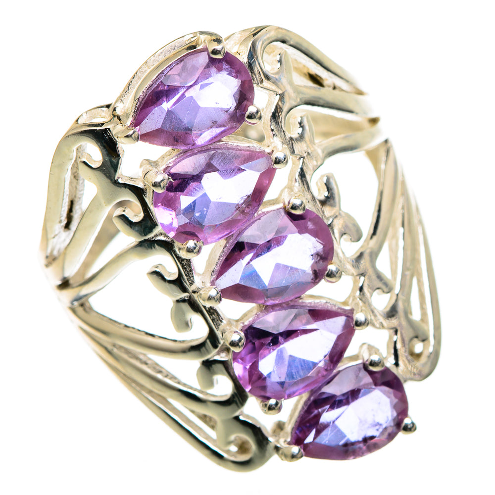 Color Change Alexandrite (lab.) Rings handcrafted by Anasilvercos - RING99042