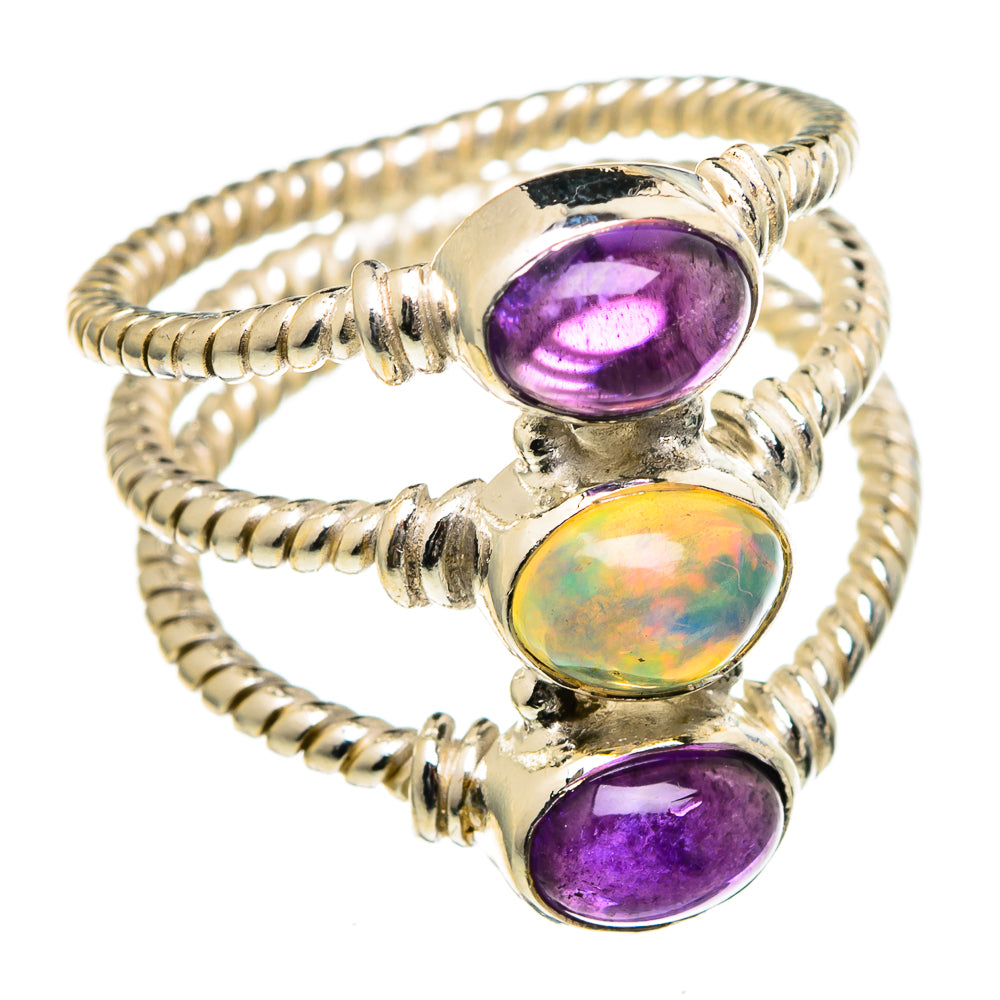 Ethiopian Opal Rings handcrafted by Anasilvercos - RING99057