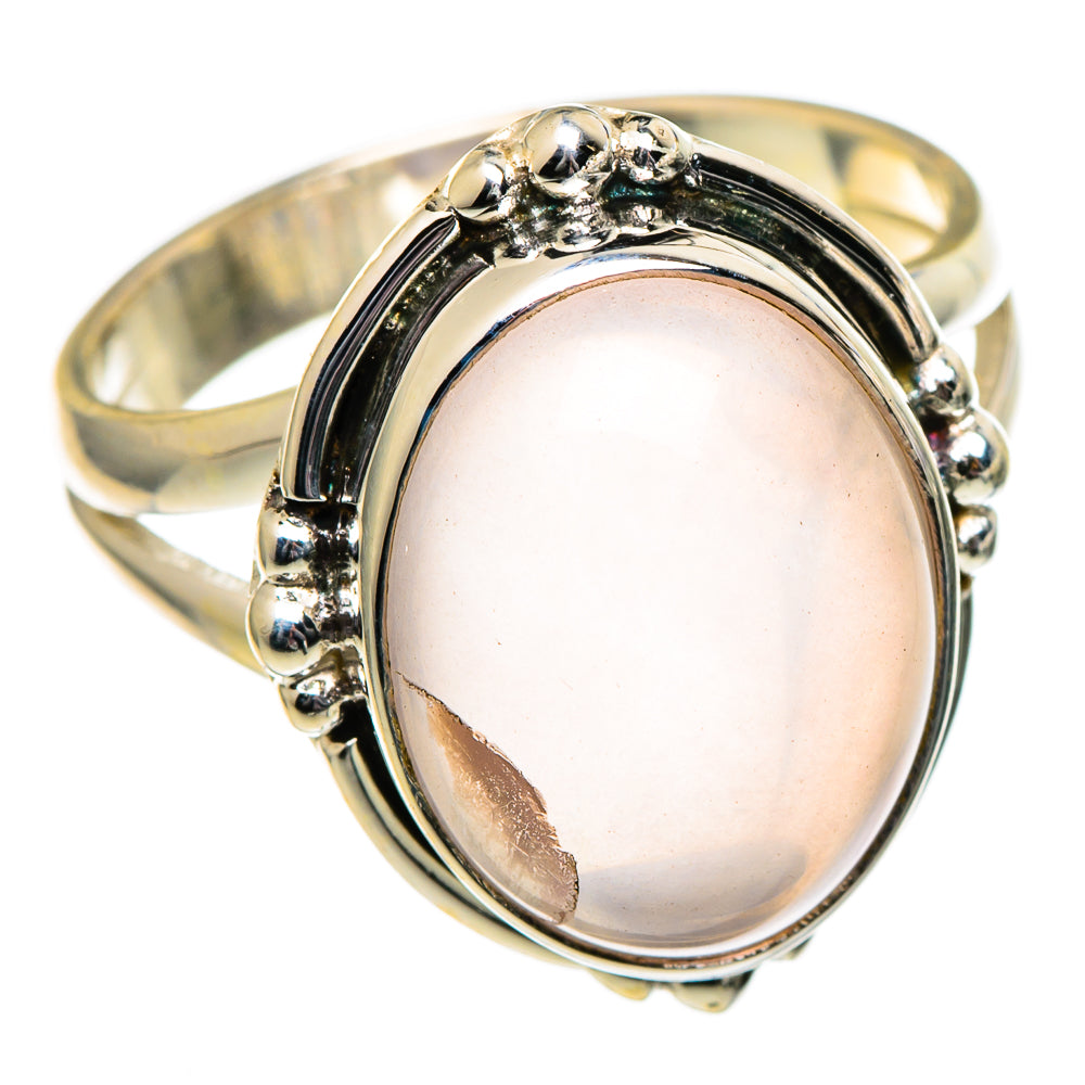 Rose Quartz Rings handcrafted by Anasilvercos - RING99072