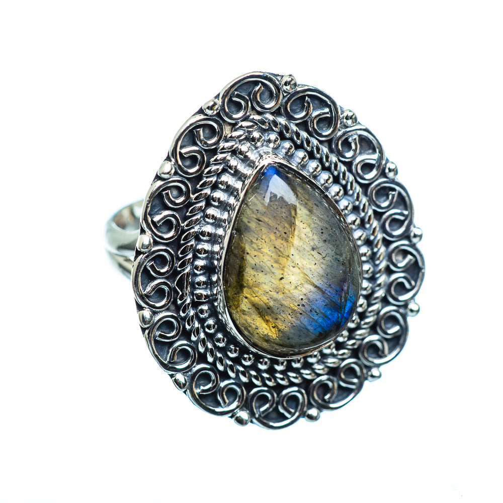 Labradorite Rings handcrafted by Anasilvercos - RING990757
