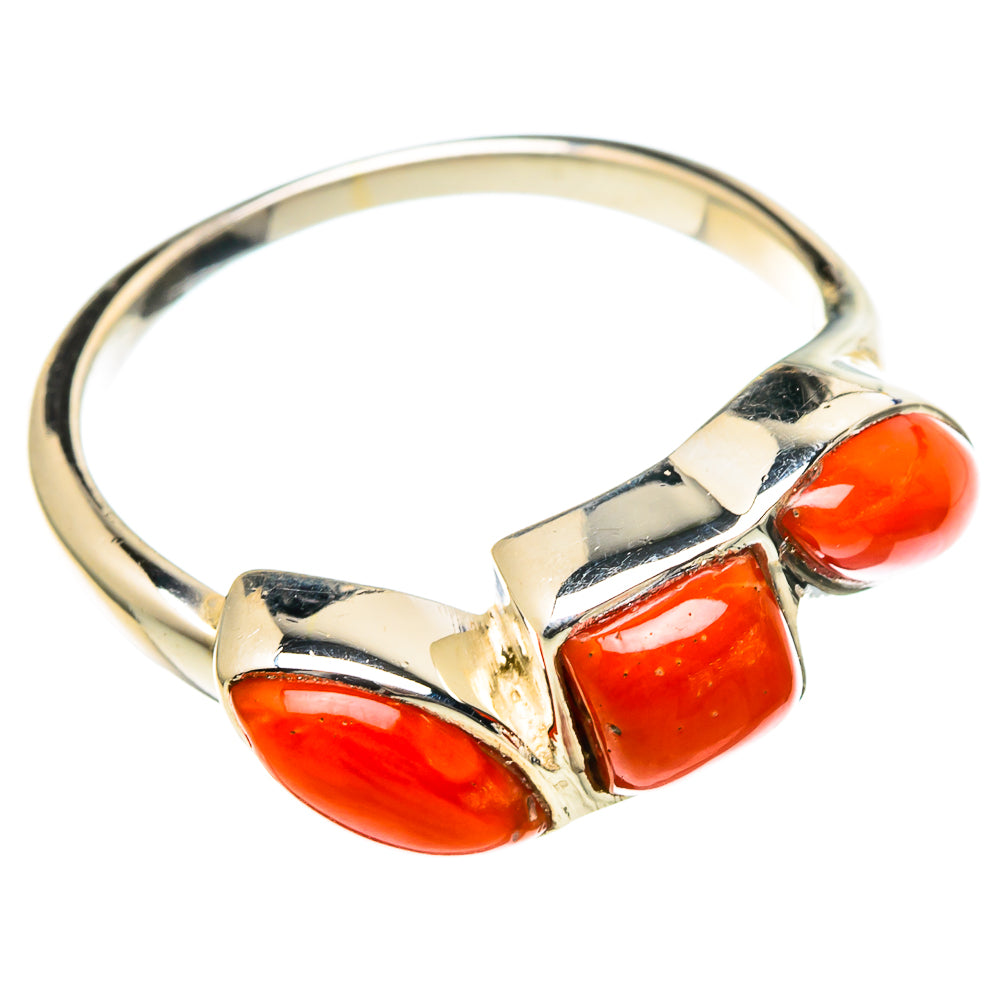 Red Coral Rings handcrafted by Anasilvercos - RING99077 - Photo 2