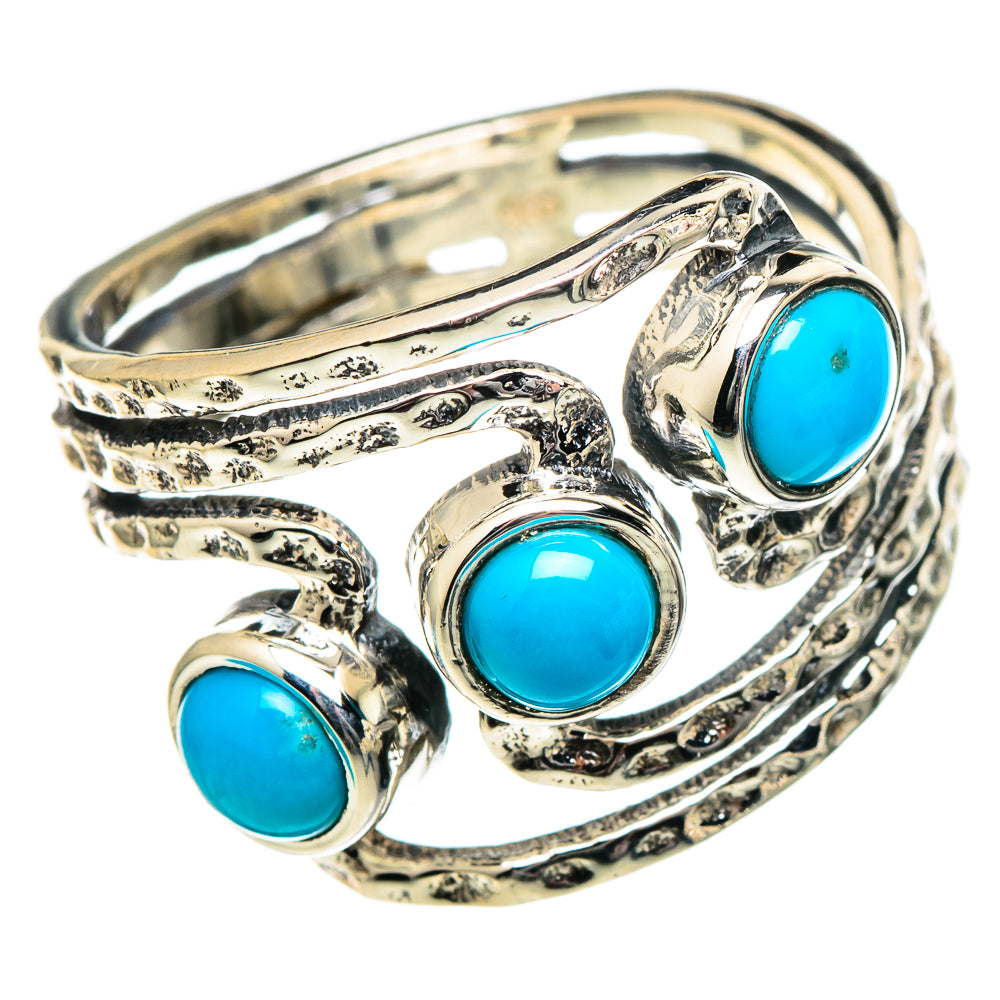 Sleeping Beauty Turquoise Rings handcrafted by Anasilvercos - RING99097