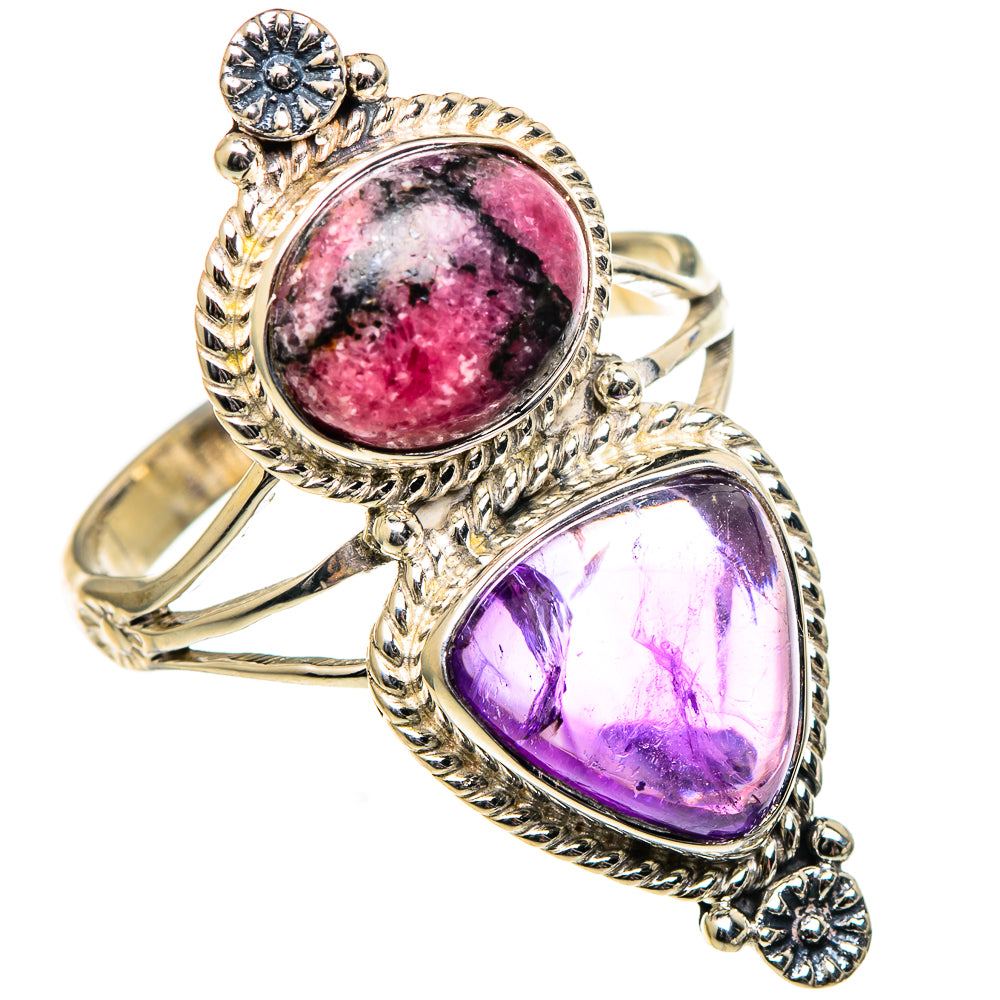 Rhodonite Rings handcrafted by Anasilvercos - RING99113