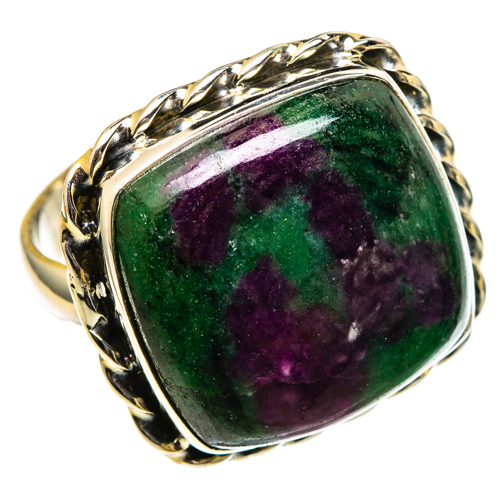 Ruby Zoisite Rings handcrafted by Anasilvercos - RING99124