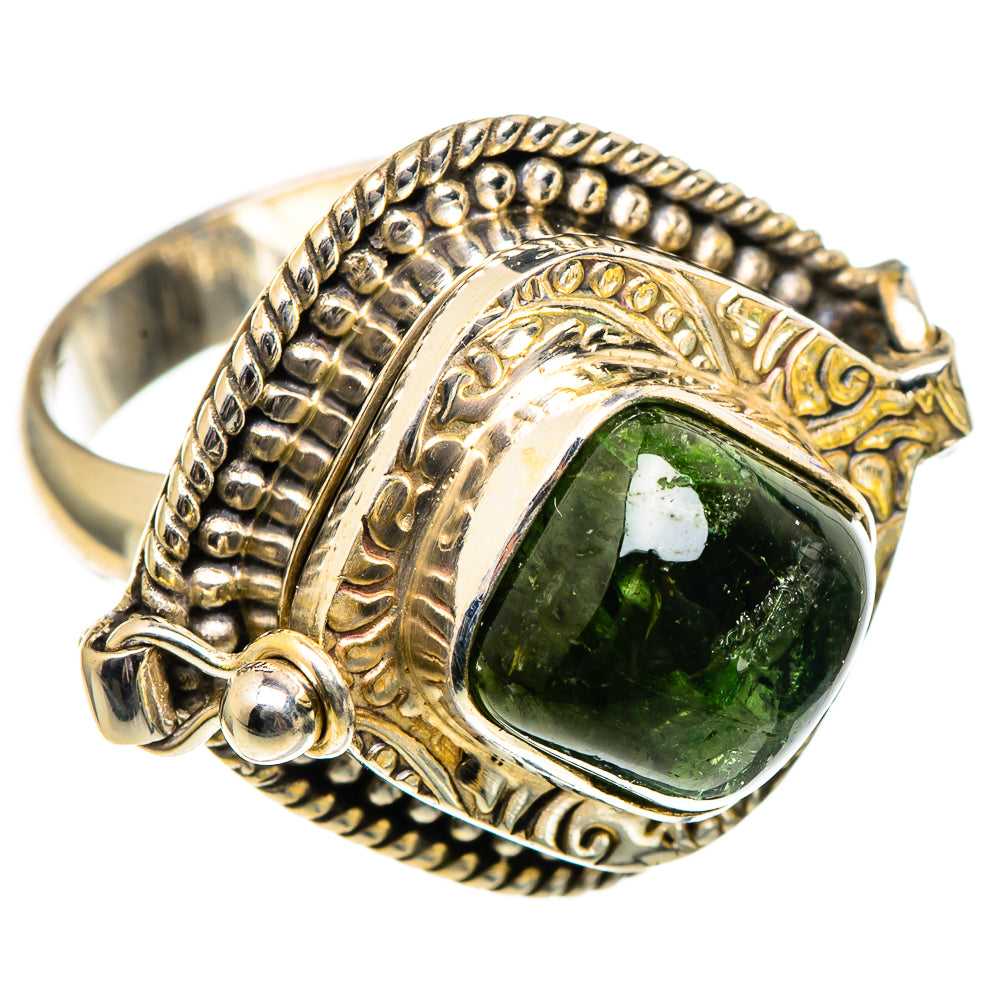 Green Tourmaline Rings handcrafted by Anasilvercos - RING99130