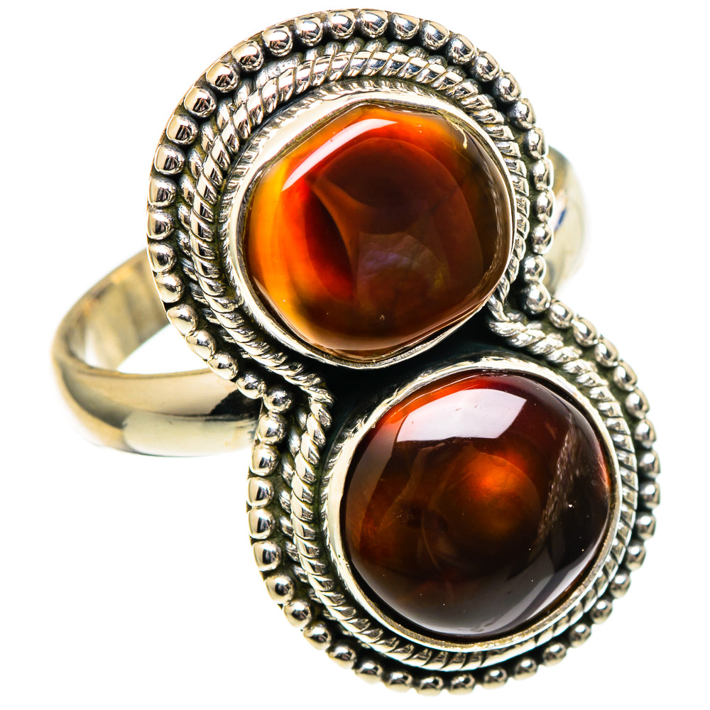 Mexican Fire Agate Rings handcrafted by Anasilvercos - RING99133