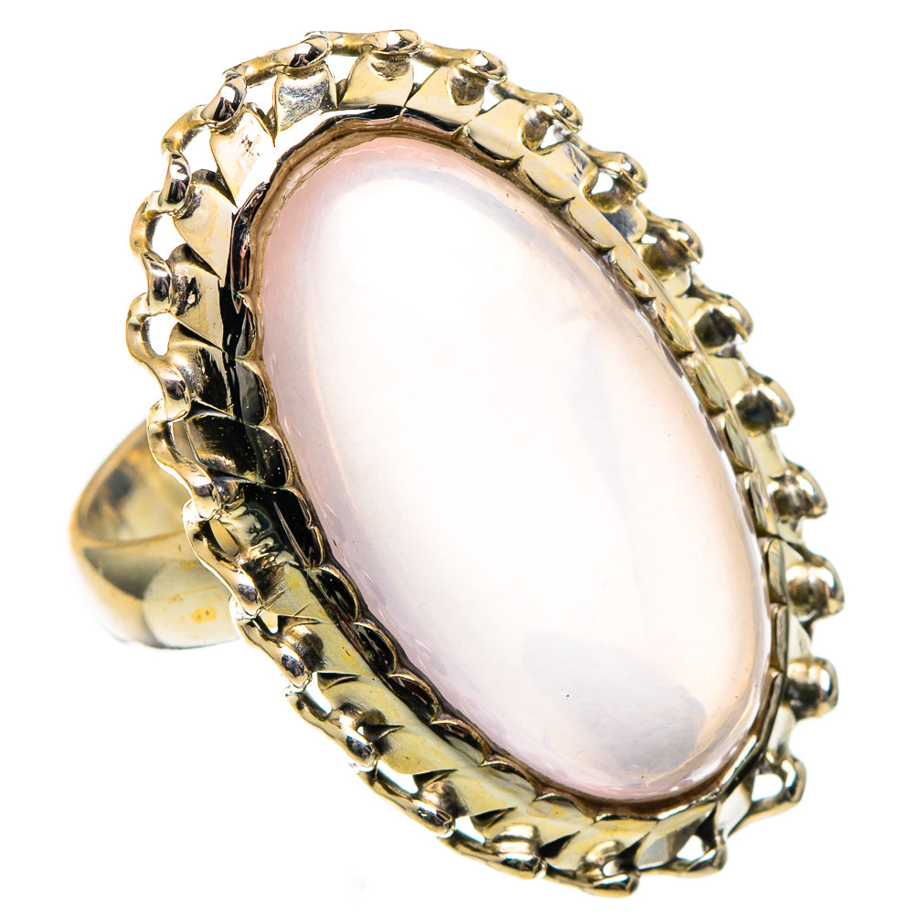 Rose Quartz Rings handcrafted by Anasilvercos - RING99138