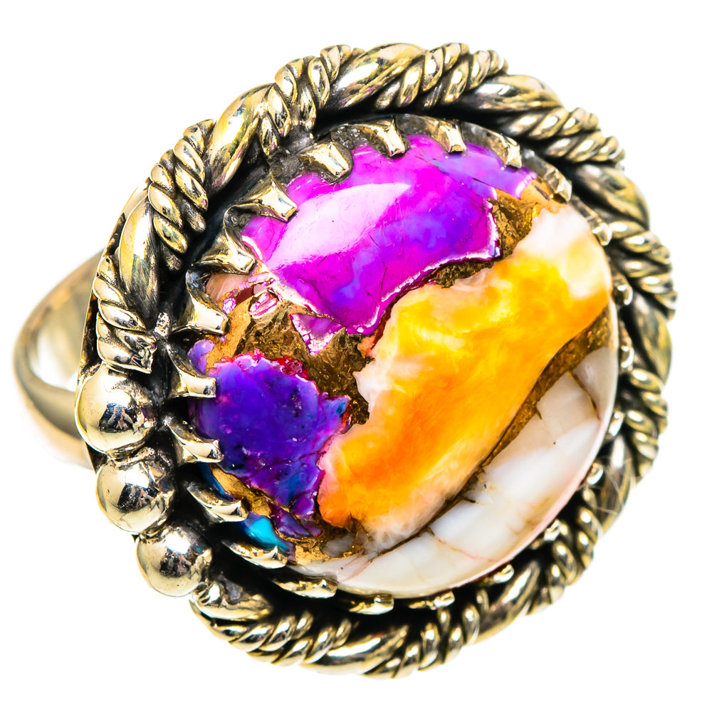 Spiny Oyster Turquoise Rings handcrafted by Anasilvercos - RING99149
