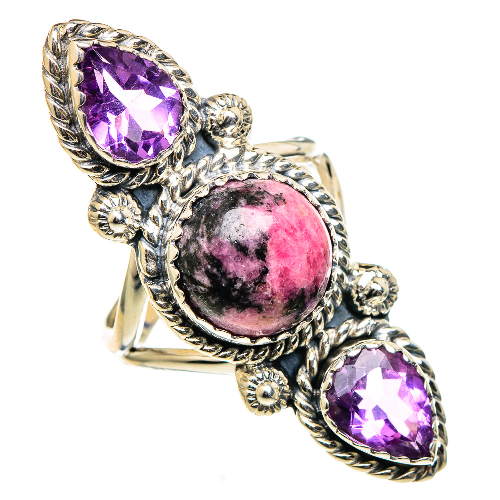 Rhodonite Rings handcrafted by Anasilvercos - RING99158