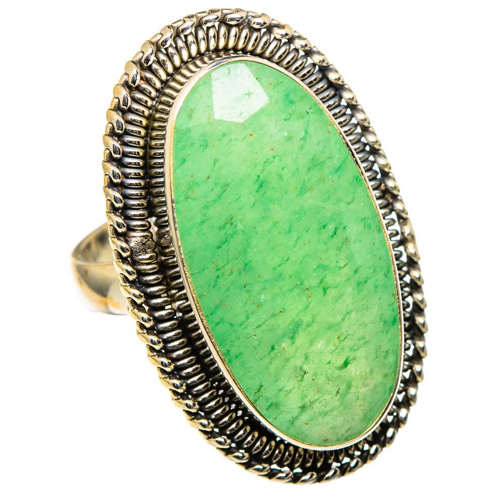 Green Aventurine Rings handcrafted by Anasilvercos - RING99171