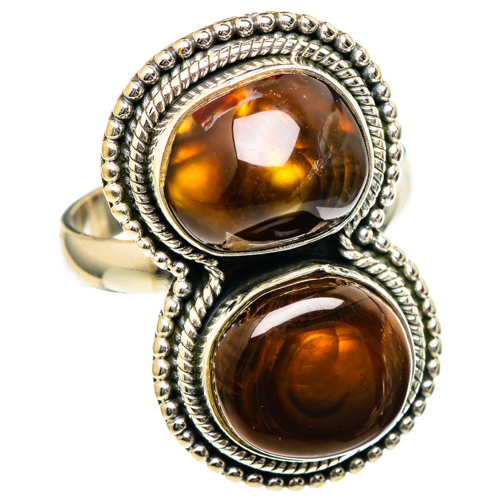 Mexican Fire Agate Rings handcrafted by Anasilvercos - RING99176