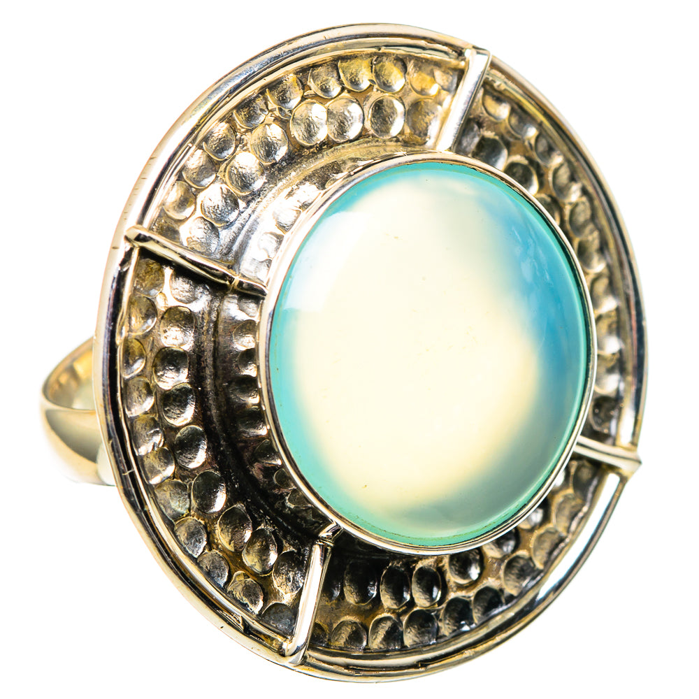 Aqua Chalcedony Rings handcrafted by Anasilvercos - RING99203