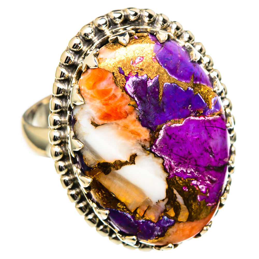 Spiny Oyster Turquoise Rings handcrafted by Anasilvercos - RING99223