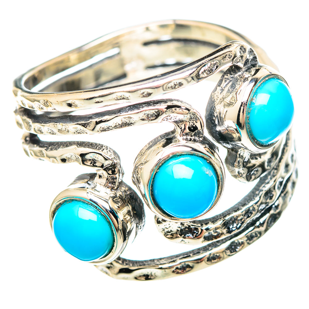 Sleeping Beauty Turquoise Rings handcrafted by Anasilvercos - RING99238