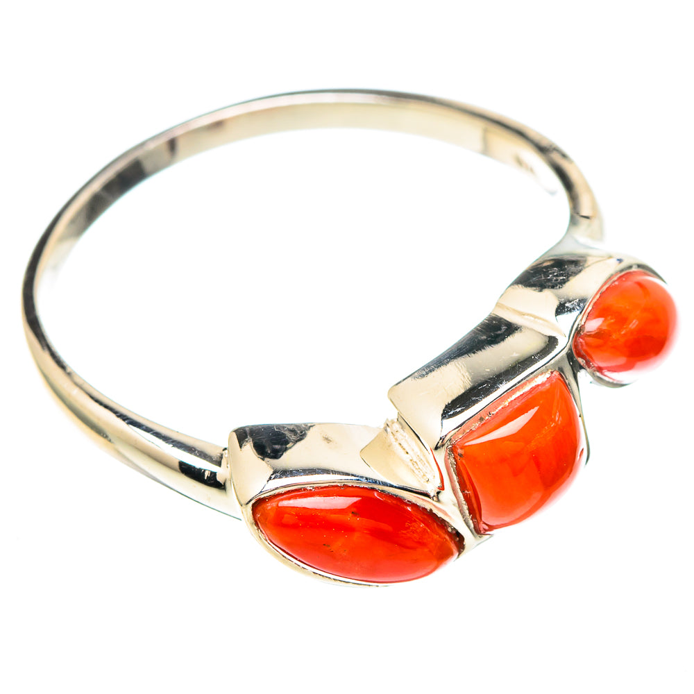Red Coral Rings handcrafted by Anasilvercos - RING99257