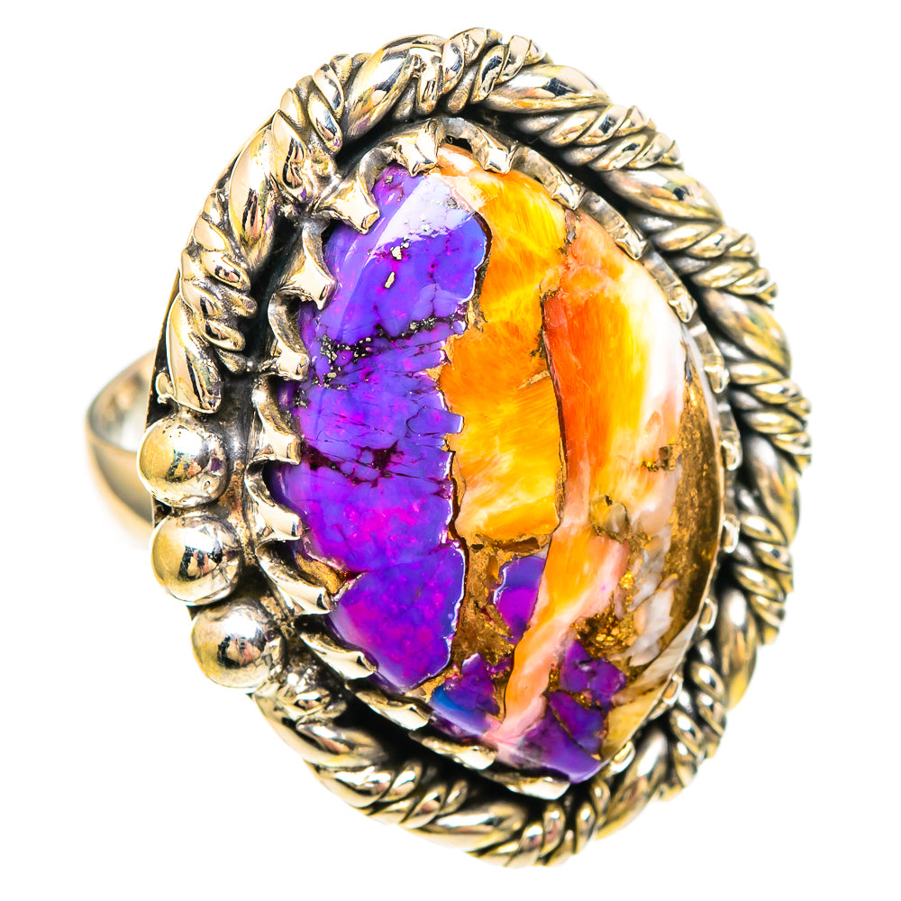 Spiny Oyster Turquoise Rings handcrafted by Anasilvercos - RING99272