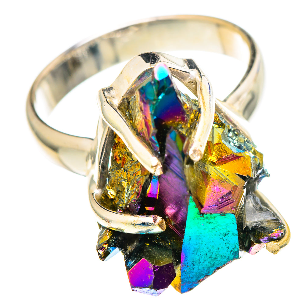 Titanium Sunshine Druzy Rings handcrafted by Anasilvercos - RING99274