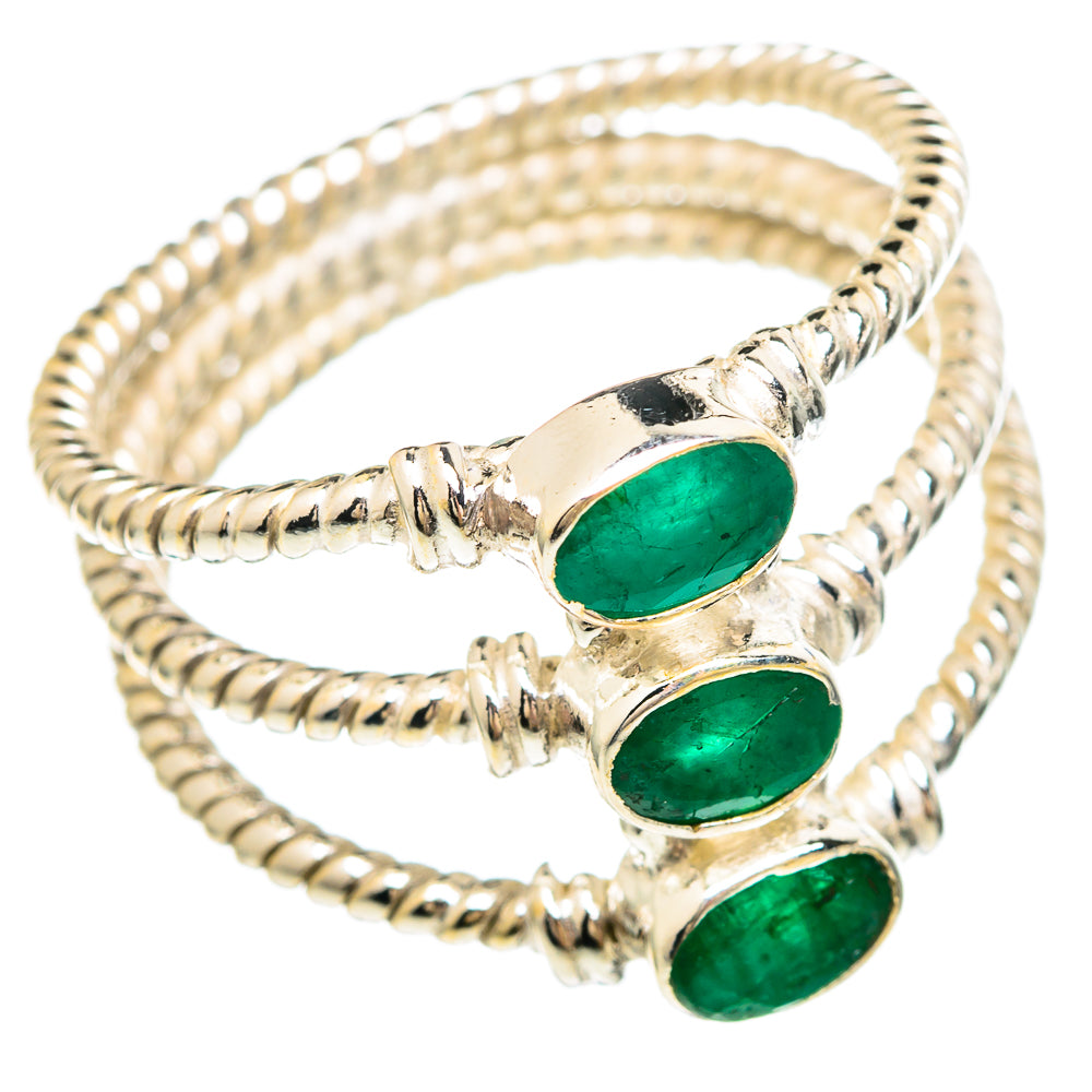 Zambian Emerald Rings handcrafted by Anasilvercos - RING99289