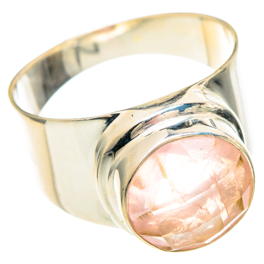 Rose Quartz Rings handcrafted by Anasilvercos - RING99297