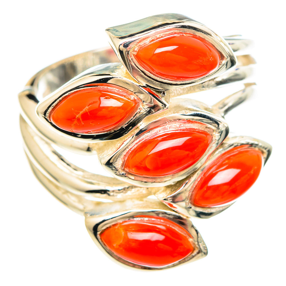 Red Coral Rings handcrafted by Anasilvercos - RING99299