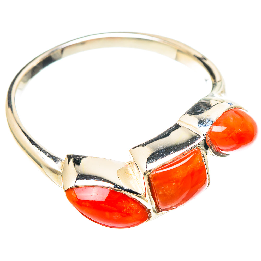 Red Coral Rings handcrafted by Anasilvercos - RING99300 - Photo 2