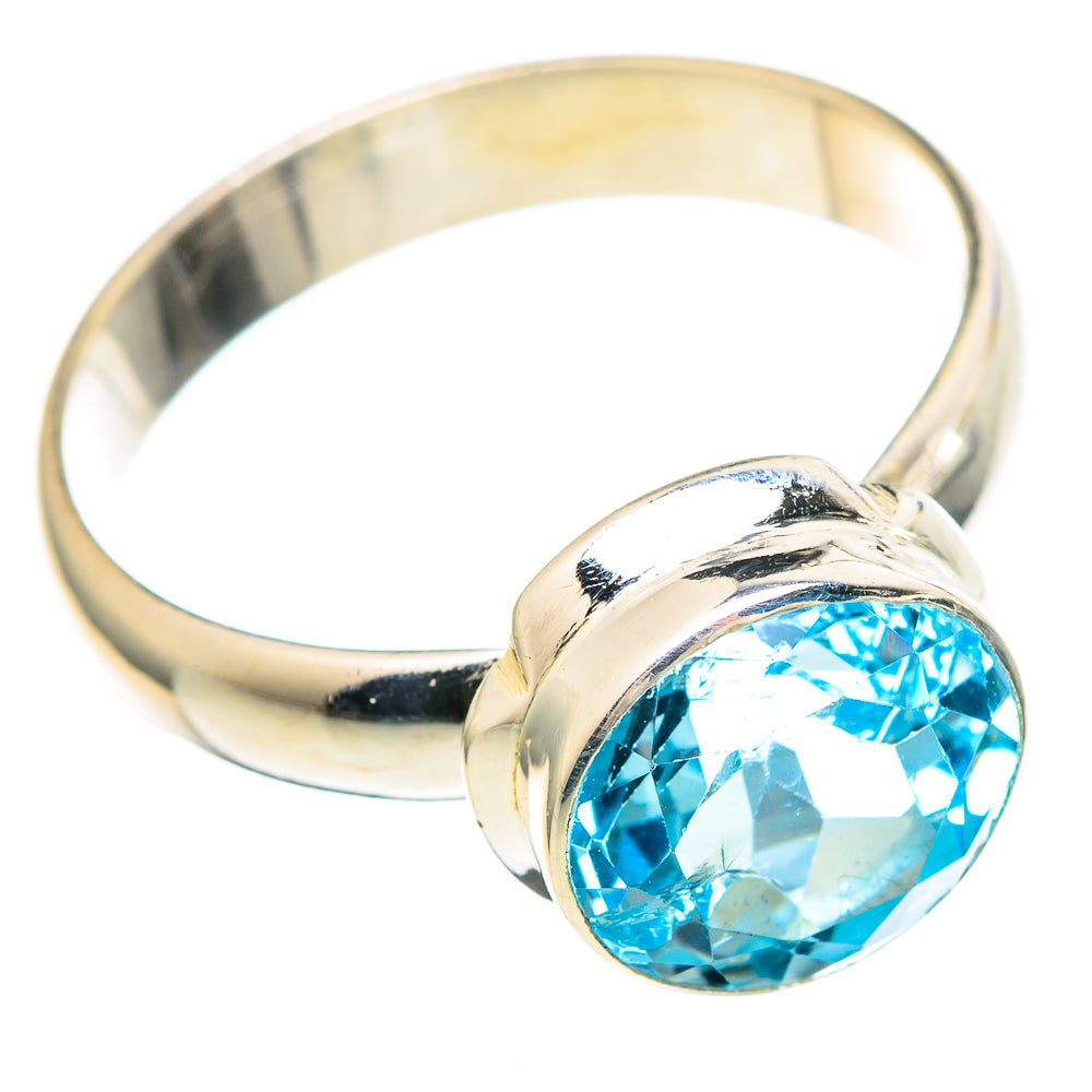 Blue Topaz Rings handcrafted by Anasilvercos - RING99325