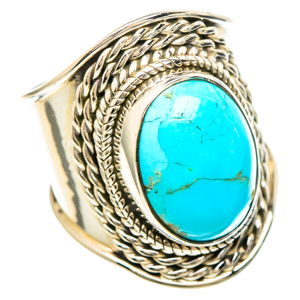 Tibetan Turquoise Rings handcrafted by Anasilvercos - RING99327