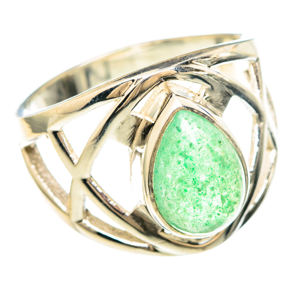 Green Aventurine Rings handcrafted by Anasilvercos - RING99328